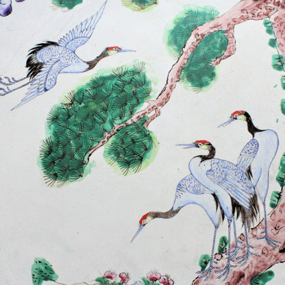 Decorative Platter, Famille Verte Enamel on Copper, Oriental 19th Century China, 14" RARE, SOLD