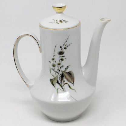 Coffee Pot, Winterling Schwarzenbach, Brown Daisy, Bavaria, Vintage