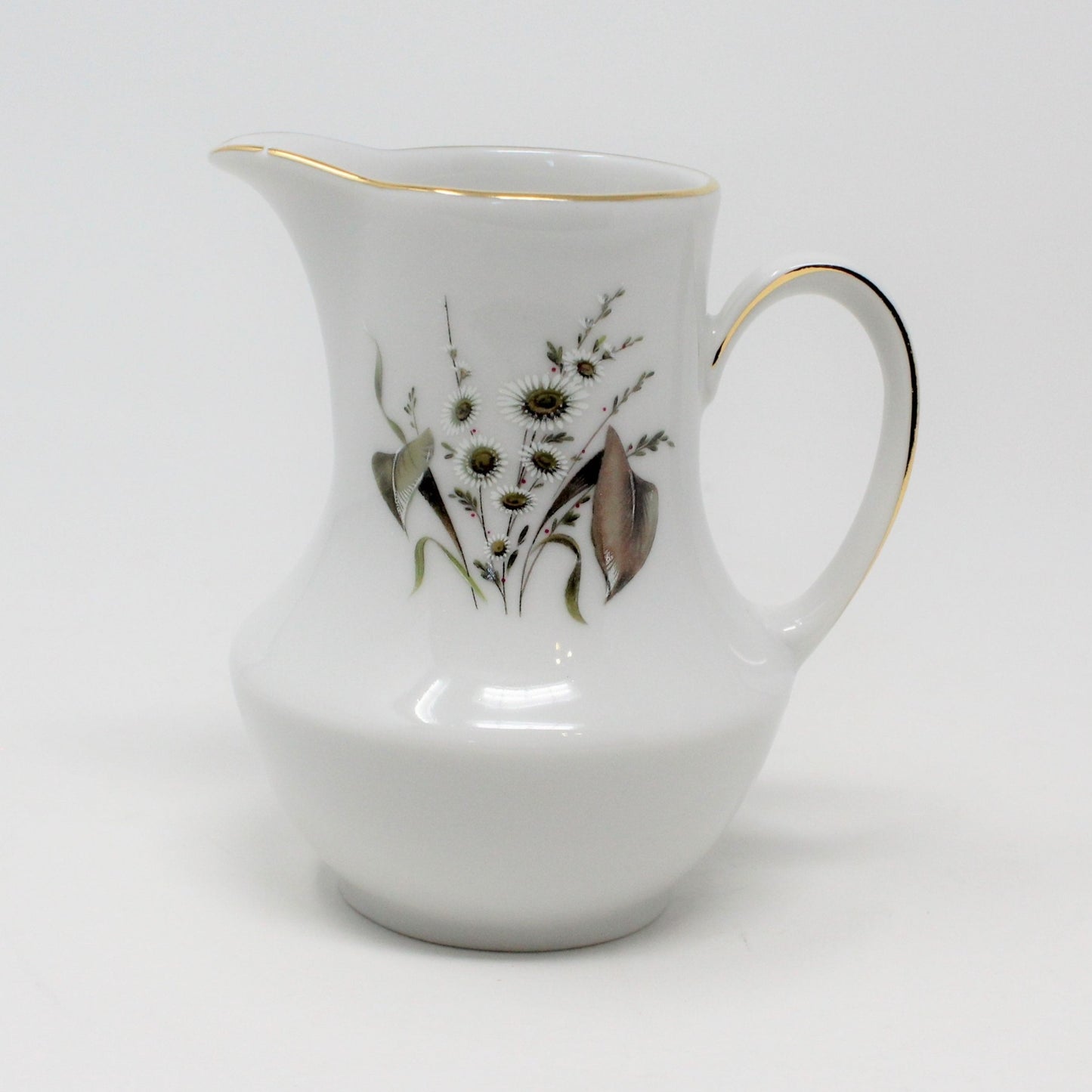 Creamer, Winterling Schwarzenbach Bavaria, Brown Daisy, Porcelain Germany