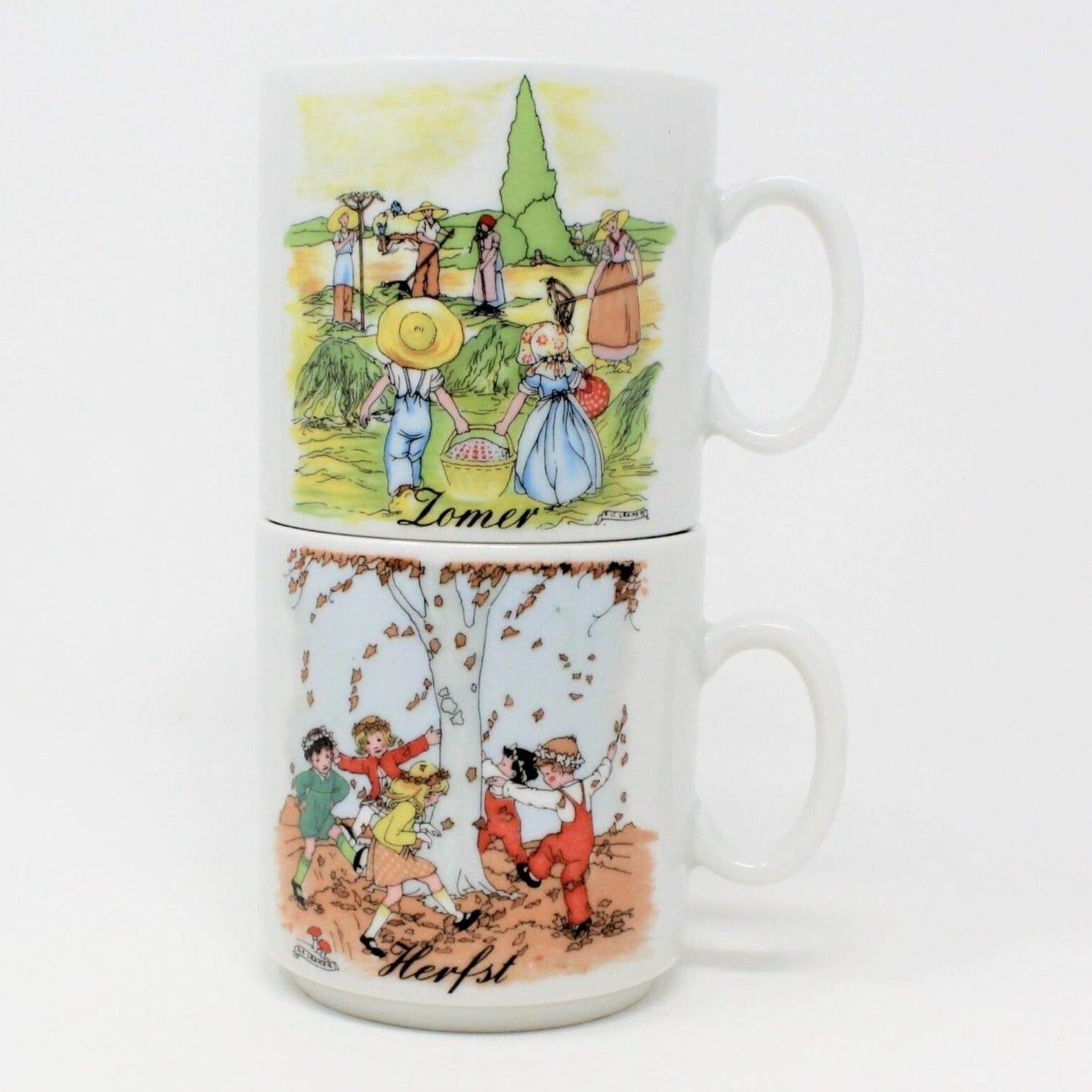 Mug / Child Cup, Kronester, Summer & Autumn Seasons, Rie Cramer, Vintage Bavaria