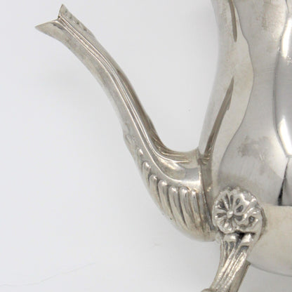Teapot for One, Silverplate Teapot, Footed, Vintage
