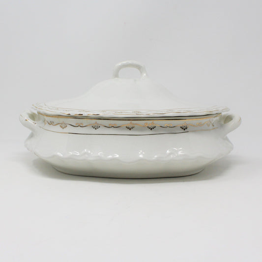 Covered Vegetable Bowl, Clinchfield SPI, Antique, 1920's