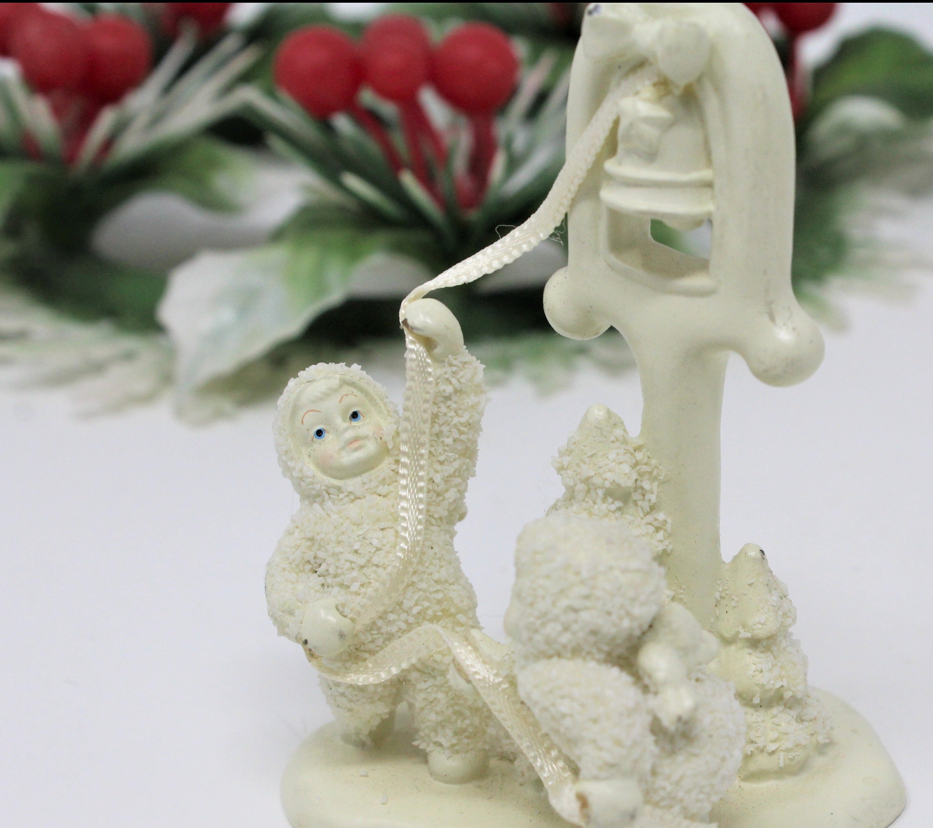 Figurine, Department 56, Snow Babies Miniature, Ring the Bells...It's  Christmas!, Pewter, Vintage