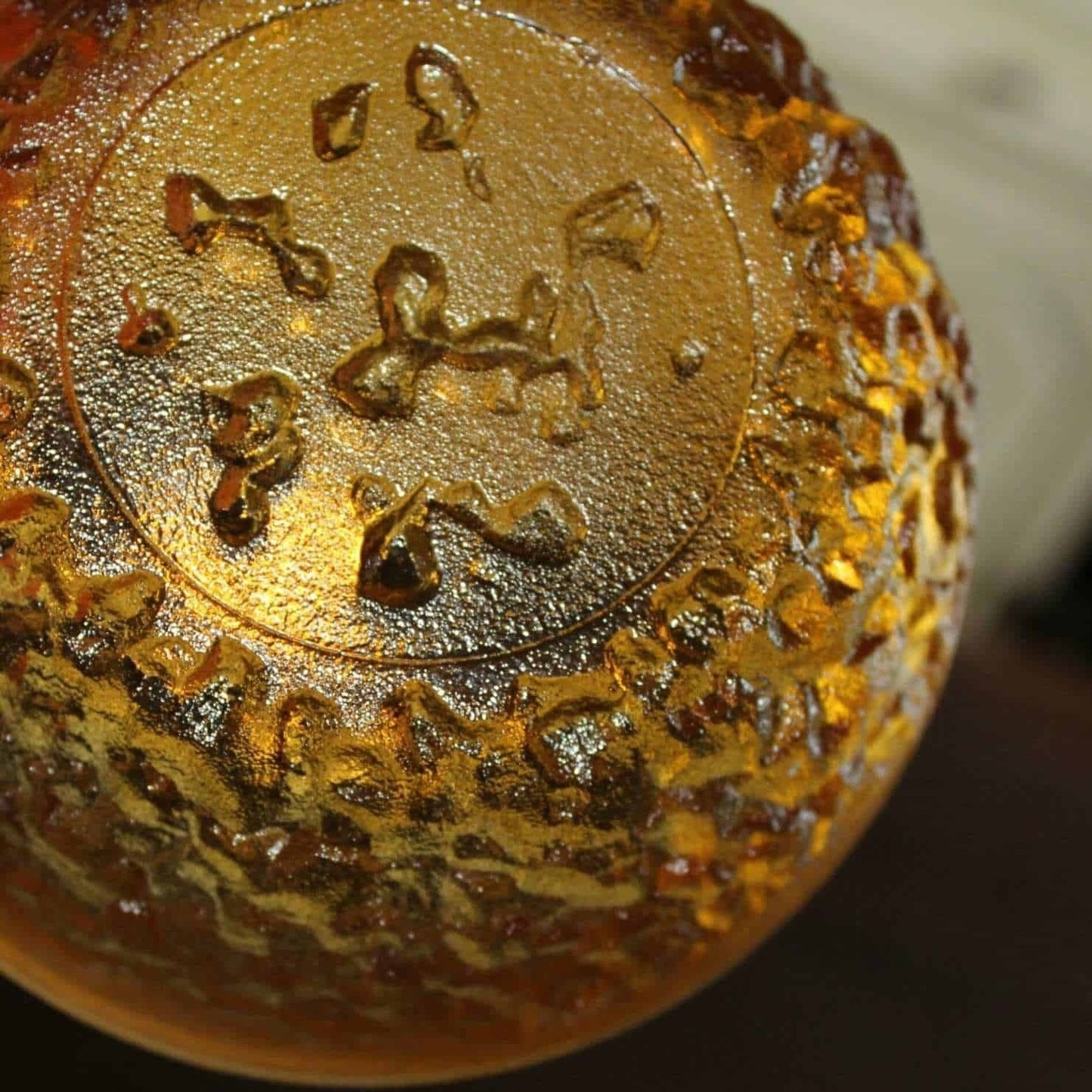 Fruit / Dessert Bowls, Toyo, Amber Glass with Forks, Vintage