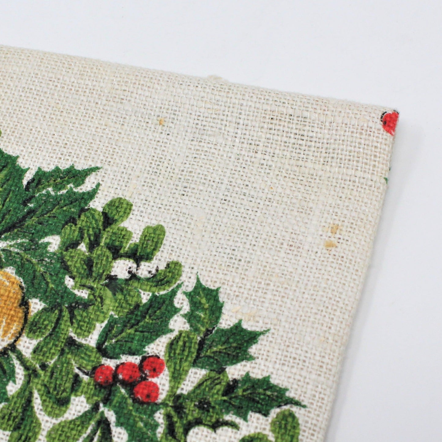 Tea Towel, Kay Dee, Christmas Wreath, Vintage Linen Towel