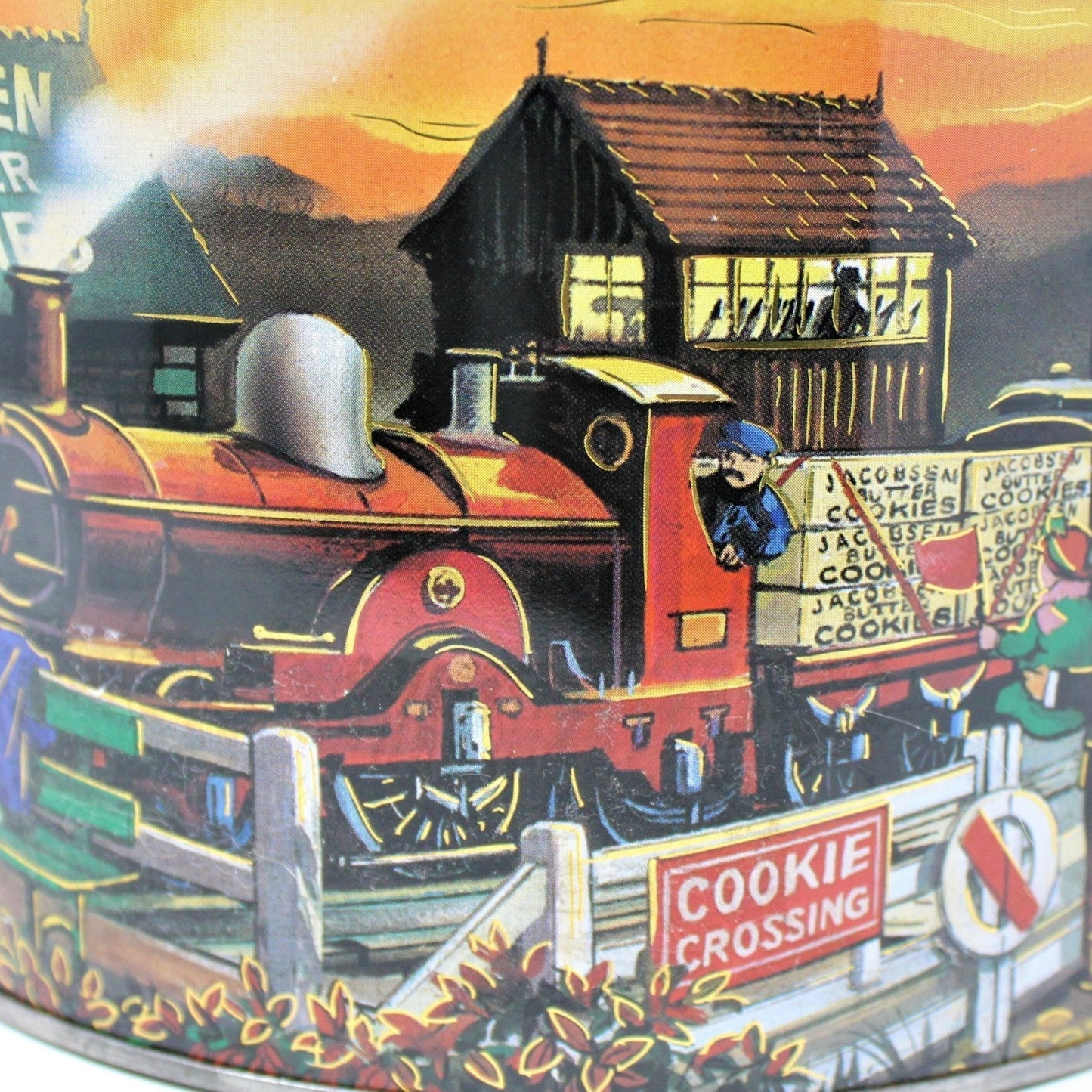 Gift Tin / Cookie Tin, Jacobsen Bakery Trains, Collectible Tin, Denmark